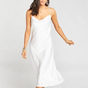 Show Me Your MuMu Satin Verona Cowl Midi Dress